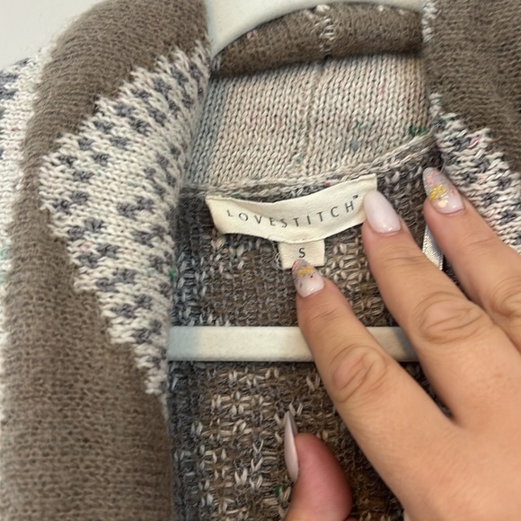 Lovestitch | alpine gypsy Aztec print duster sweater | rare fall winter | small - Picture 5 of 14